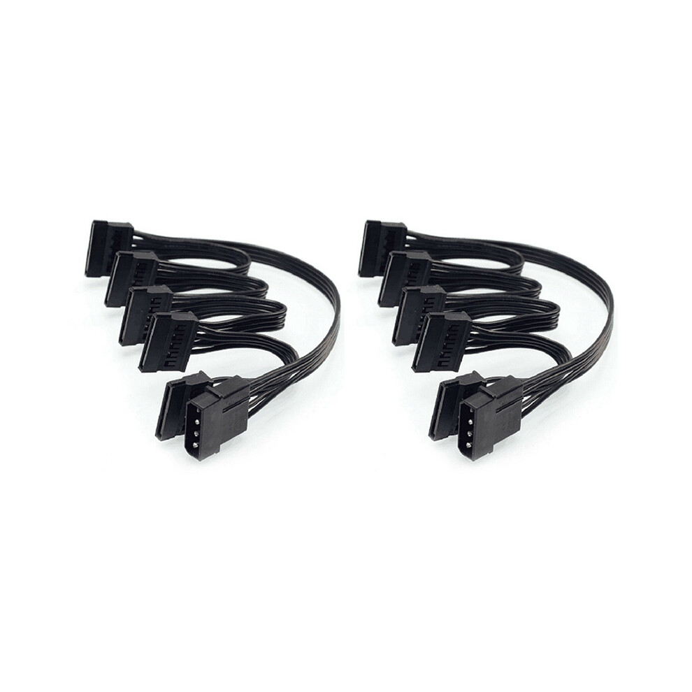 4Pin Ide To 5-Port Power Cable Molex Sata 18Awg For Hdd Ssd Pc 4853080228149