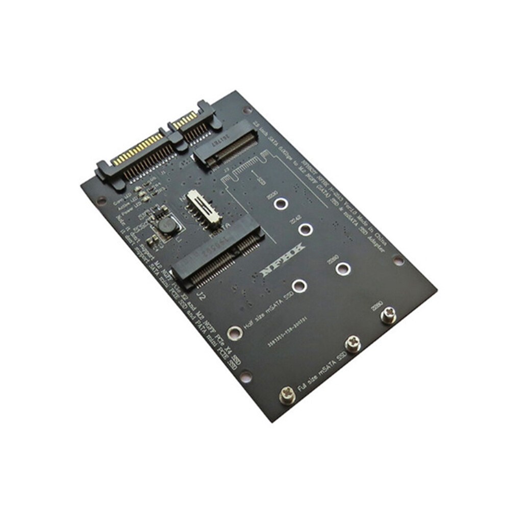M.2 Ngff Msata Ssd To 2.5 Inch Sata 6.0Gbps 2 In 1 Adapter Converter 4853080228255