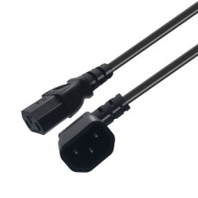 Rechtwinkliges IEC 320 C14-Stecker auf C13-Buchse, Kabel, C14 C13 (0,6 m)