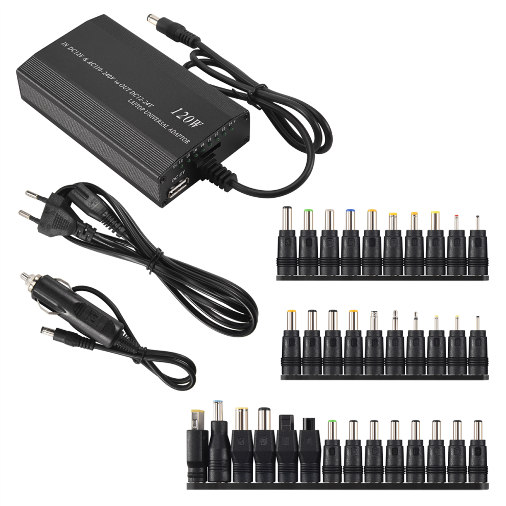 120W 34 Tips Car Home Charger Power Supply Adapter For Laptop Eu Plug 4853080231019