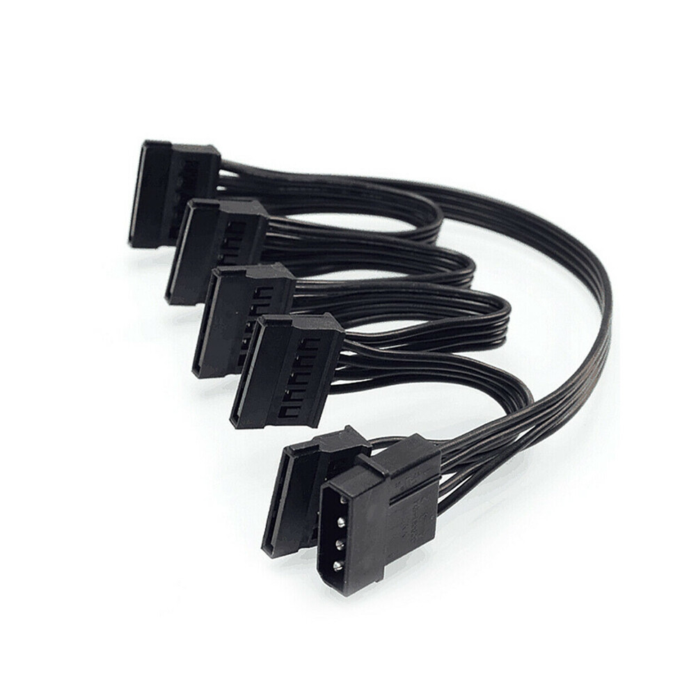 4Pin Ide To 5-Port Power Cable Molex Sata 18Awg For Hdd Ssd Pc 4853080231811