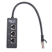 RJ45 Stecker auf 3 Buchse Port Netzwerk Kabel Splitter LAN Ethernet