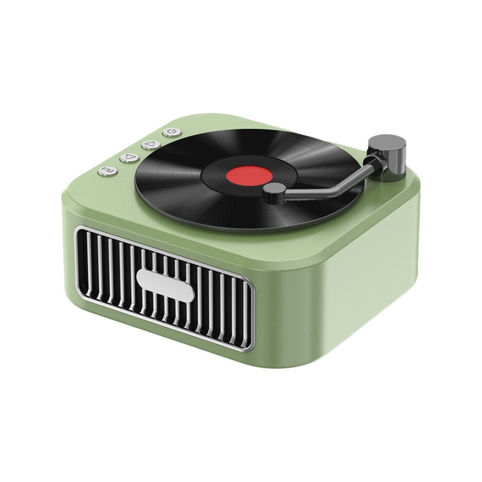 Bluetooth 5.3 Speaker 18Th Century Phonograph Style Green 4853080239879