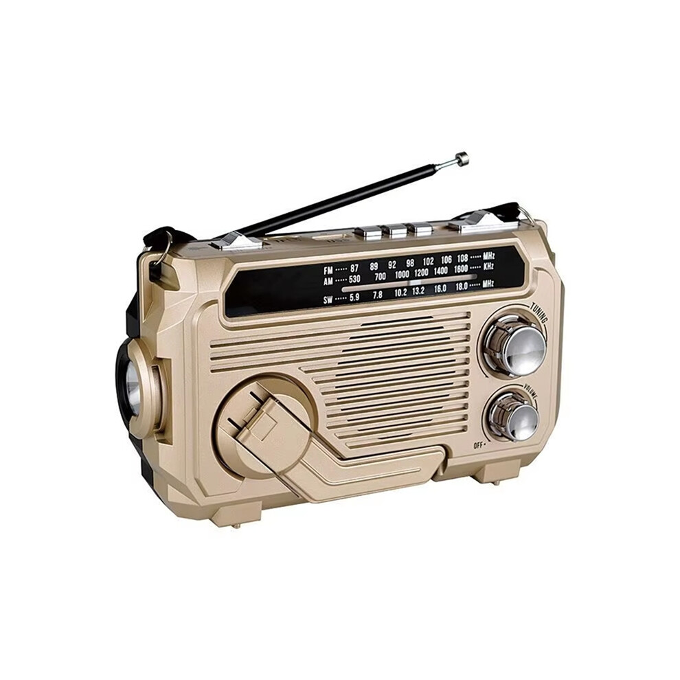 Fm Am Sw Radio Solar Charging Emergency Radios Receiver Gold 4853080241162