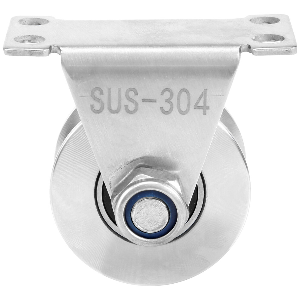 1Pack U-Type Stainless Steel Pulley Block Mute Bearings Groove Sliding Roller Track Wheel 4853080245696