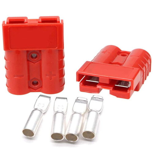 2 Pcs Quick Connect Plug 175A 600V Battery Red for Maximum 1AWG Wire 1
