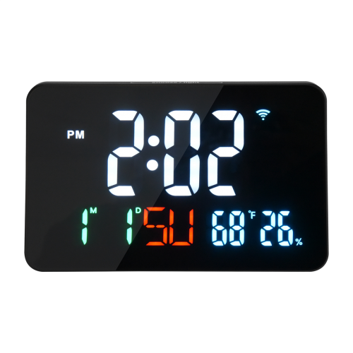 Alarm Clock,Temperature & Humidity,Calendar,Week,4-Level Brightness 1