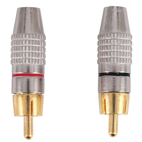 20 Pcs Plug Audio Video Locking Cable Connector Gold Plated 1