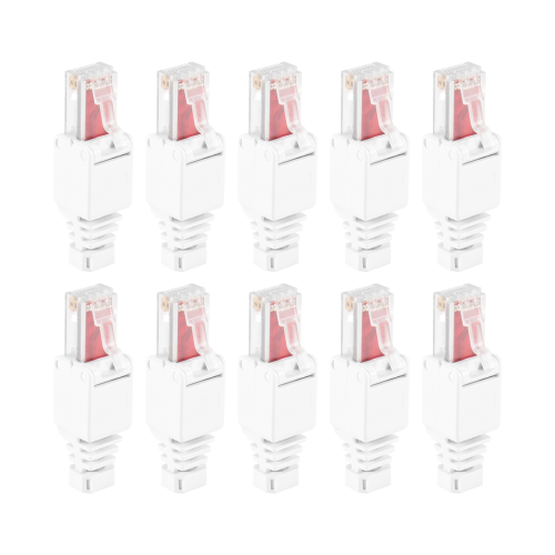 10 x Network Connectors Tool-Free RJ45 CAT6 LAN UTP Cable Plug 1