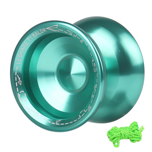Yoyo Unresponsive Competitive Yo-Yo,Alloy for Beginners,Easy Practise Tricks,with Strings,Green 1