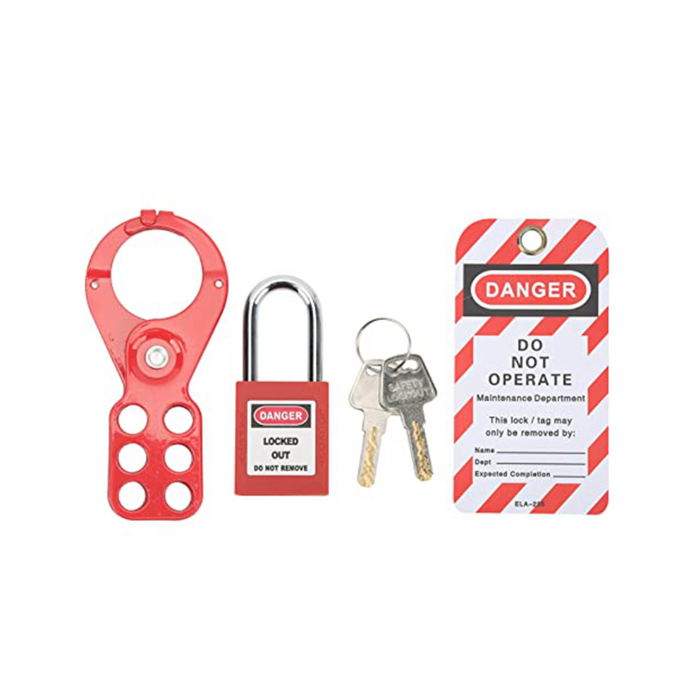 Padlocks Hasps Set, Lockout Tagout Kit (1In/25mm Shackle)-image-OPC-PJQJZ9R-NEW