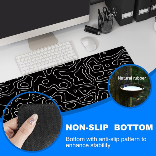 Desk Mat, Extended Big Mouse Pad Computer Keyboard Mat D 2