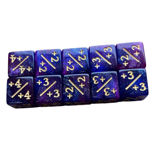 10Pcs Symbol Dice Double Colors Math Counting Teaching Add Subtract Digital Acrylic Tool-D