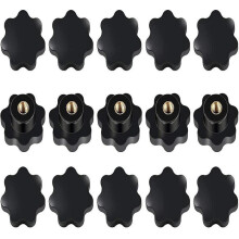 15 Pieces M8 Clamping Knob; M8 Female Thread Clamping Knob; Thread Handle Knob; for Machine Tool (32mm; Black)