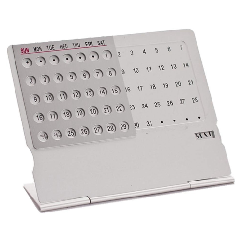 1PCS Desktop Monthly Calendar Manual Setting Repeatedly Use for 100 Years