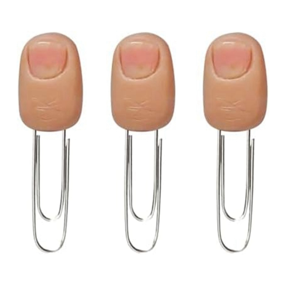 Jojomino Realistic Finger Bookmark, Funny Bookmark,Finger Paperclip Bookmark Set,3D Bookmarks 3Pcs