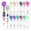 24 Pcs Beadable Badge Reel Retractable Clips Holder 1