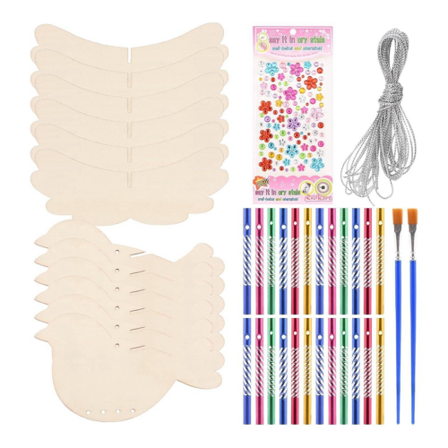 6 Pack 3D Bird Wind Chime Craft Kit for Kids 2