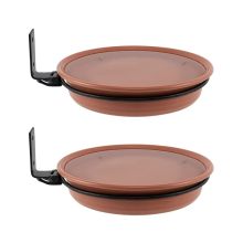 Bird Feeder Deck Feeders Bath Tray Removable Adjustable Wall-Mounted Large Capacity Outdoor 2PCS