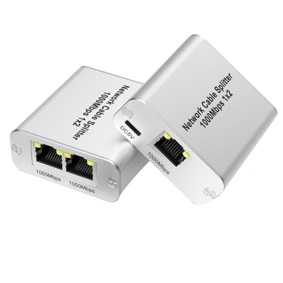 Ethernet Splitter 1 To 2 High Speed Gigabit Switch Port Internet Rj45 Lan For Cat5/5E/6/7/8 Cable 4851195675711