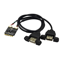 Expansion Adapter Card M2 WIFI KEY A/ETo Usb Laptop Motherboard Ngff to Dual Port USB2.0 B