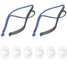 2-Pack Air Fit P10 Headgear Strap,CPAP Replacements for Nasal Pillow Mask,with 6 Adjustment Clips