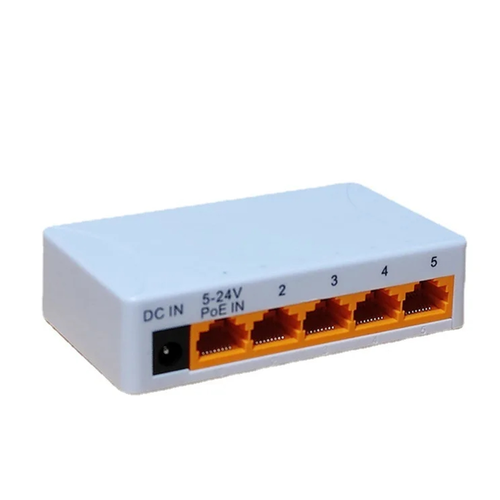 5 Port 100Mbps Poe Extender Network Switch Repeater Support Ieee802.3af/At/Bt 100M For Nvr Ipc 4851195672505