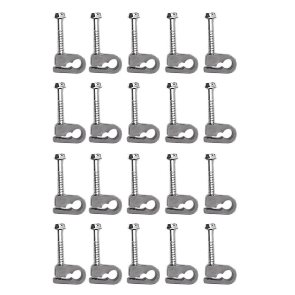 20Pcs Screws And Wire Clamps For Mini Cable Management Clips Power Cables Organizer Wiring Clip 4851195679887