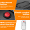 1000W Electric Fireplace Heater with Remote Control Flame Decoration Portable Space US Plug 7