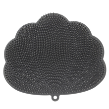 Shower Foot Massager Scrubber with Suction Cups,Wall-Mounted Back for Shower,Hands-Free Mat Grey