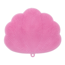 Shower Foot Massager Scrubber with Suction Cups,Wall-Mounted Back for Shower,Hands-Free Mat Pink