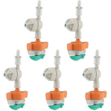 5pcs Rotary Sprinkler with Hanging Watering Can Sprayer Garden Watering Micro Drip Irrigation Drippe