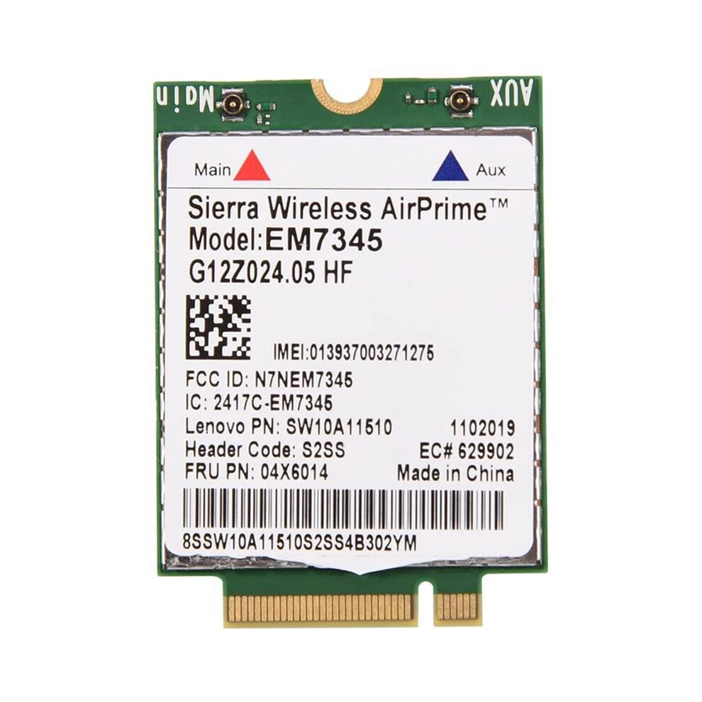 Network Card, Em7345 4G Lte Wwan Card Module For X250 X1c W550 T450 X240 T440 Support Lte/Hspa+ /Emea 4851195687103