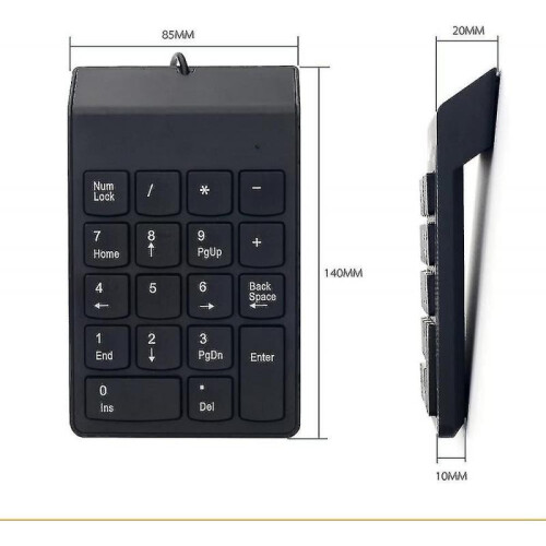 Cable Usb Numeric Keypad Slim Mini Number Pad Digital 18 Keys for Imac / Mac Pro / Macbook 2