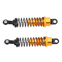 2 Stück RC Auto Stoßdämpfer 1/16 Vorder- und Hinterachse 73 mm Länge Aluminiumlegierung Modell Truck Dämpfer Gold