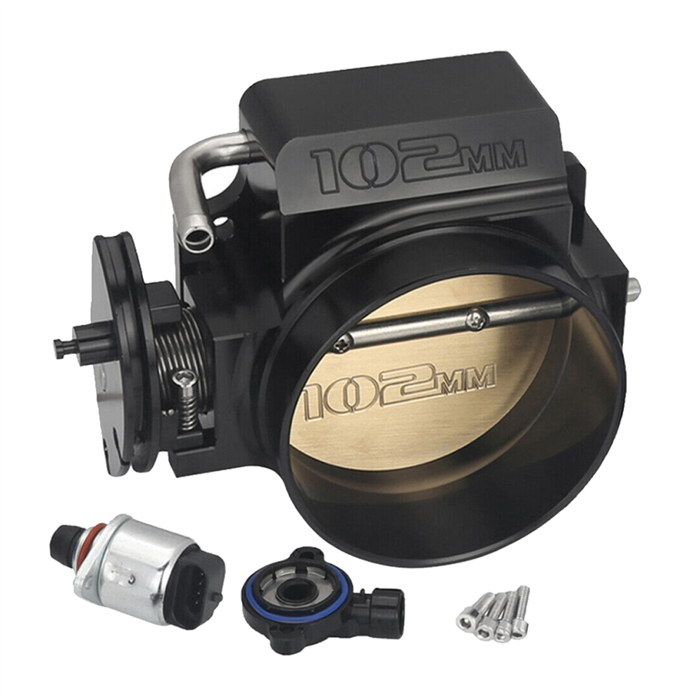102Mm Throttle Body + Iac Position Sensor For Ls1 Ls3 Ls6 Lsx Ls7 Black 4851195604056