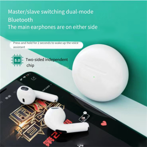 Pro6 Bluetooth Headphones Mini Wireless Earpone for , Android, Devices White 2