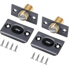 Roller Ball Furniture Door Latch; Stainless Steel Clasp Latch Recessed Cabinet Door Adjustable Roller Ball Furniture Door Latch; 2 Pieces