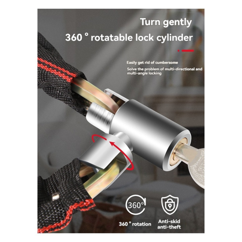 Bicycle Lock Lengthened and Thickened Anti-Theft Chain 2