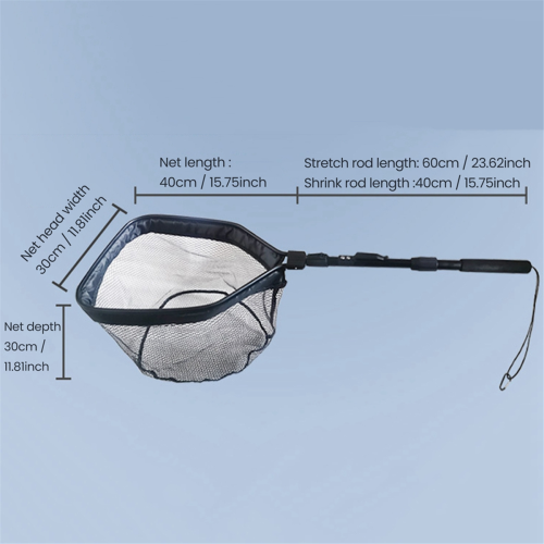 Release with Telescopic Pole Rubber Coated Fish Net (100cm) 2