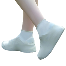 Anti-Rutsch-Überschuhe aus Latex, wiederverwendbar, rutschfest, wasserdicht, Weiß