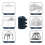 4-teiliges Baldachin-Wassergewicht (blau) 4