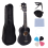 21Inch Ukulele Set for Beginners 4-String with Bag Clip&4 Picks-Black 2