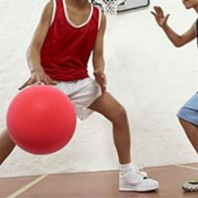 Quiet Basketball Indoor, Uncoated High-Density Foam Ball, Orange