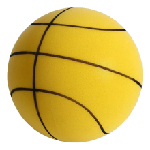 Quiet Basketball Indoor, Uncoated High-Density Foam Ball, Yellow