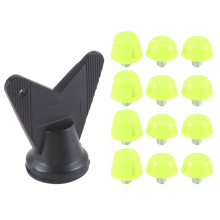 12Pcs Football Shoe Spikes M5 Threading Screw 7mm 10mm green