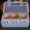 6 Grid Egg Carton with Lid Stackable Crisper Protection Box 3