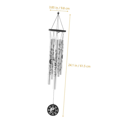 Mittlerer Bagua-Windspiel-Anhänger, Retro-Metall 2