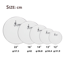 White Drum Skin Five Kits Made of Polyester Film
