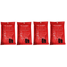 4PCS Emergency Fire Blanket, (59Inch X 59Inch)